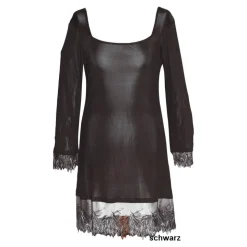 LAST SIZE Sleepshirt aus Seidenjersey PURE DE LUXE schwarz von Gattina Größe 44