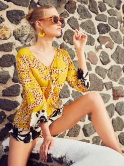 Leichte Tunika SANTORINI maisgelb von Fürstenberg