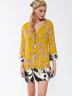 Leichte Tunika SANTORINI maisgelb von Fürstenberg