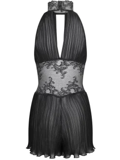 Lingerie Kleid Combishort Mozart Plissee schwarz von Cadolle