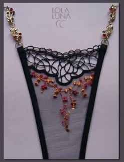 Lola Luna String JULIETTE CLOSED Größe L schwarz-rost