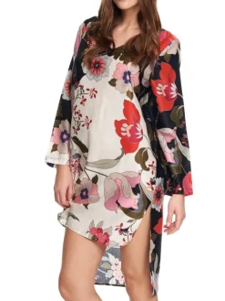 Longshirt mit Seide FELICIA schwarz bunt von Gattina