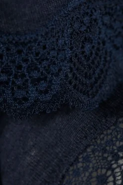 Merino Seide Panty 2703 mit Spitze in dunkelblau oder beige comazo|earth