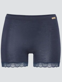 Merino Seide Panty 2703 mit Spitze in dunkelblau oder beige comazo|earth