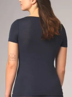 Merino Seide T-SHIRT 2703 mit Spitze comazo|earth