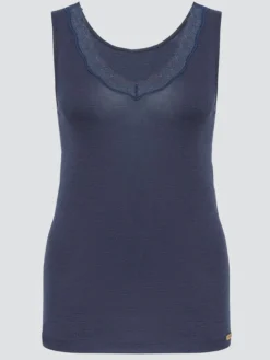 Merino Seide Unterhemd 2703 mit breitem Träger comazo|earth