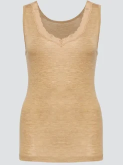 Merino Seide Unterhemd 2703 mit Spitze comazo|earth