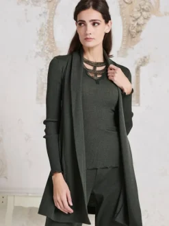 Merino Wolle-Seide CARDIGAN Strickjacke von Oscalito