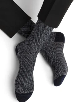 Merinowolle Herren Socken rustikal von Bleuforet