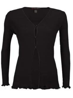 Merinowolle-Seide CARDIGAN gerippt von Artimaglia