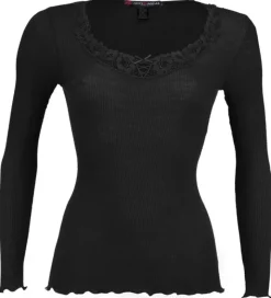 Merinowolle-Seide LANGARM SHIRT mit Spitze von Artimaglia