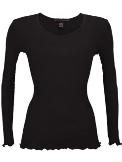 Merinowolle-Seide LANGARM SHIRT gerippt von Artimaglia