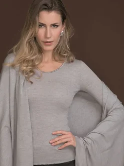 Merinowolle-Seide LANGARM SHIRT gerippt von Artimaglia