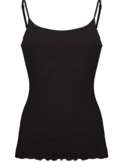 Merinowolle-Seide SPAGHETTI-TOP gerippt von Artimaglia