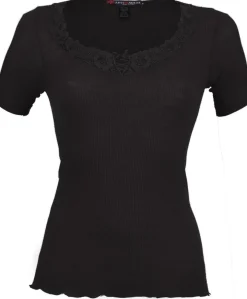 Merinowolle-Seide T-SHIRT mit Spitze von Artimaglia