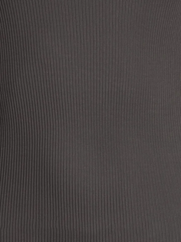 Merinowolle-Seide TURTLENECK SHIRT gerippt uni von Oscalito