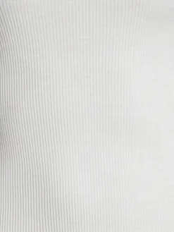 Merinowolle-Seide Unterhemd gerippt mit Calais Spitze Basic von Oscalito