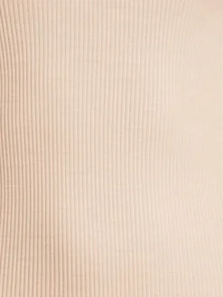 Merinowolle-Seide Unterhemd gerippt mit Spitze Basic von Oscalito