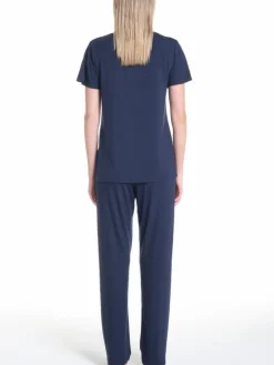 Modal Kurzarm-Schlafanzug WKND No. 19 dunkelblau von Verdiani
