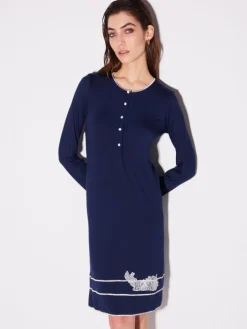 Modal Nachthemd mit Knopfleiste von Chiara Fiorini