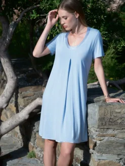 Modal Nachthemd SUMMER CIELO No. 2 himmelblau von Chiara Fiorini