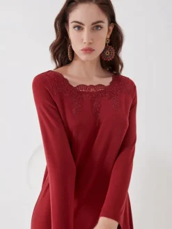 Modal Nachtkleid GRACE rot von Ritratti