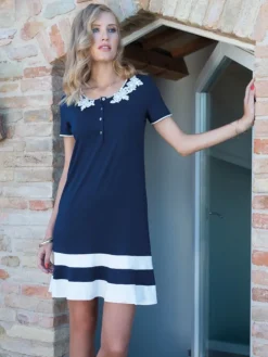 Modal Nachtkleid SUMMER BLU No. 6 dunkelblau von Chiara Fiorini