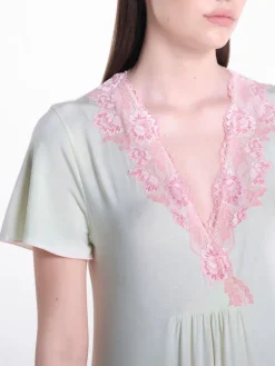 Modal Nachtkleid wadenlang GERMOGLIO No. 1 zartgrün von Verdiani