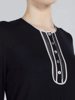 Modal Nachtkleid WKND No. 3 knielang schwarz-puder von Verdiani