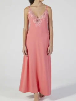 Modal Neglige mit Spitze lang CORALLO pink von Verdiani