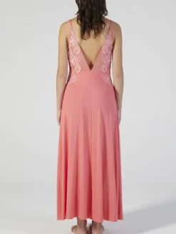 Modal Neglige mit Spitze lang CORALLO pink von Verdiani