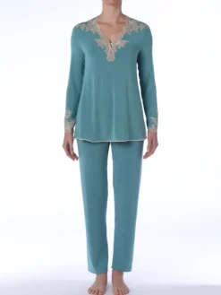 Modalpyjama SOPHIE in jadegrün von Imec