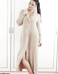 Morgenmantel FILU LANG von Paolucci Merinowolle Mix