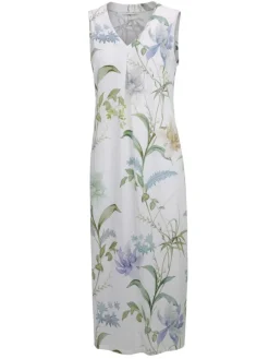 Nachtkleid Baumwolle Jersey IRIS weiß blau von Fürstenberg