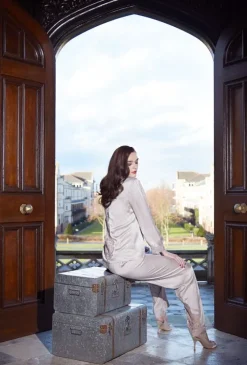 Pyjama / Hausanzug APHRODISIAC Seide mit Spitze Shell Belle Couture