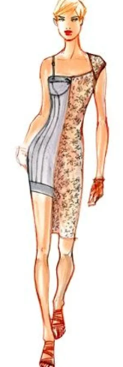 Retro Sensation BODYDRESS von Triumph figurformend silbergrau