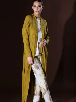 Ripp-Jersey Morgenmantel Viscosemix LOUNGE No. 1 lang von Verdiani