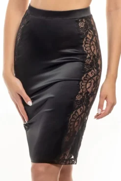 Satin Lingerie Rock MARLENE mit Spitze von Prelude Milano