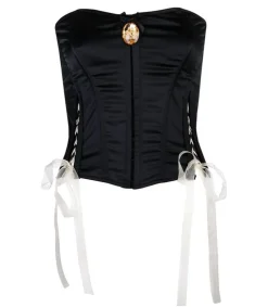 Schnür-Corsage ELISABETH mit Kristall-Medaillon von Escora