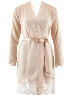 Seide Kimono SOIE D´AMOUR mit Spitze Aubade