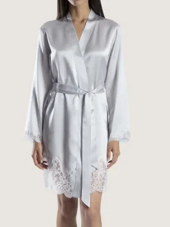 Seide Kimono SOIE D´AMOUR mit Spitze Aubade