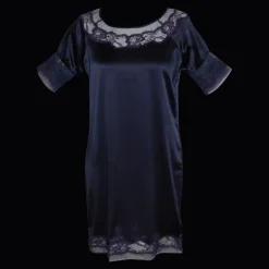 Seide Kurzarm Nachthemd MAGIC MOMENTS weiß oder blau von Gattina