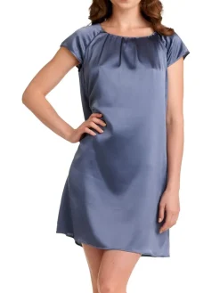 Seide Kurzarm Nachtkleid SEDUZIONE DI SETA von Gattina