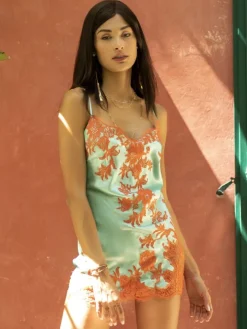 Seide Mini Combinette PHENIX No. 2 mit Spitze von Marjolaine