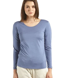 Seide mit Bio-Baumwolle kbA LANGARM SHIRT Basic von Kokon Zwo