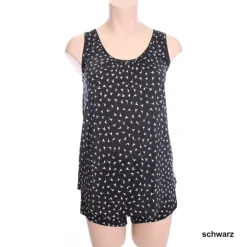 Seide mit Bio-Baumwolle KURZPYJAMA Vogeldruck von Kokon Zwo