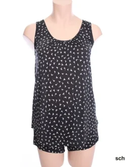 Seide mit Bio-Baumwolle KURZPYJAMA Vogeldruck von Kokon Zwo