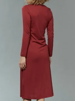 Seide mit Bio-Baumwolle LANGARM NACHTHEMD Kokon Zwo