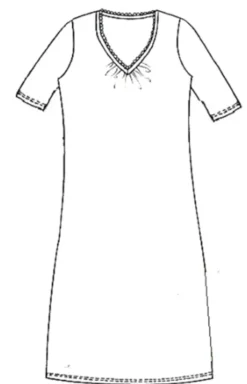 Seide mit Bio-Baumwolle NACHTHEMD Kurzarm von Kokon Zwo