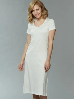 Seide mit Bio-Baumwolle NACHTHEMD uni von Kokon Zwo